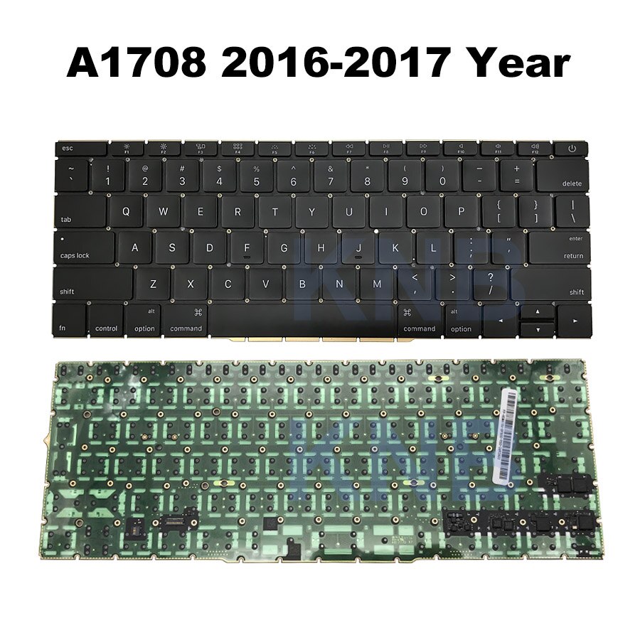 Laptop English US keyboard For Macbook Pro A1706 A1708 A1534 A1989 A1990 A2141 A2289 A2337 A2338 Keyboard Replacement: A1708 2016-2017 US