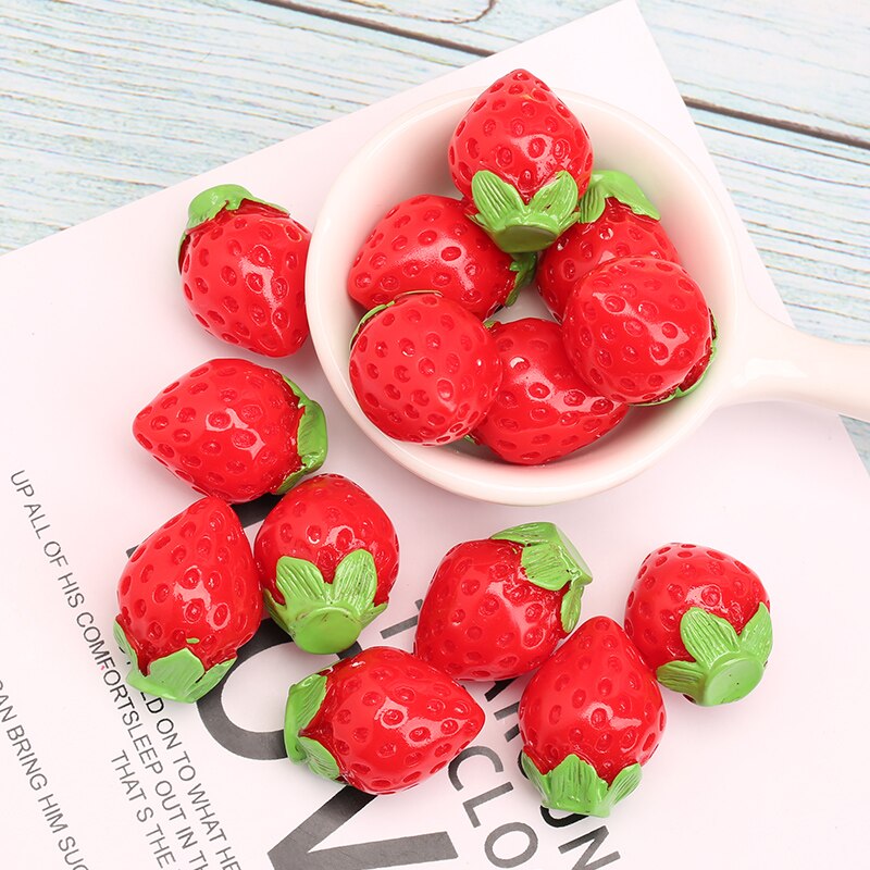 BoxiSlime Supplies Toys Fruit Strawberry Charms Addition Accessories DIY Decor For Fluffy Clear Crystal Slime