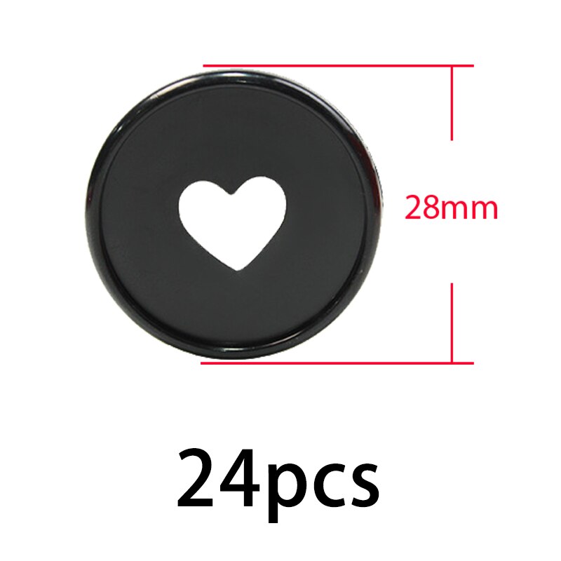 Discos de encuadernación de plástico para cuaderno, archivador de 28mm, coloridos, de , accesorio para álbum de recortes, 24 unidades: Black-24pcs-28mm