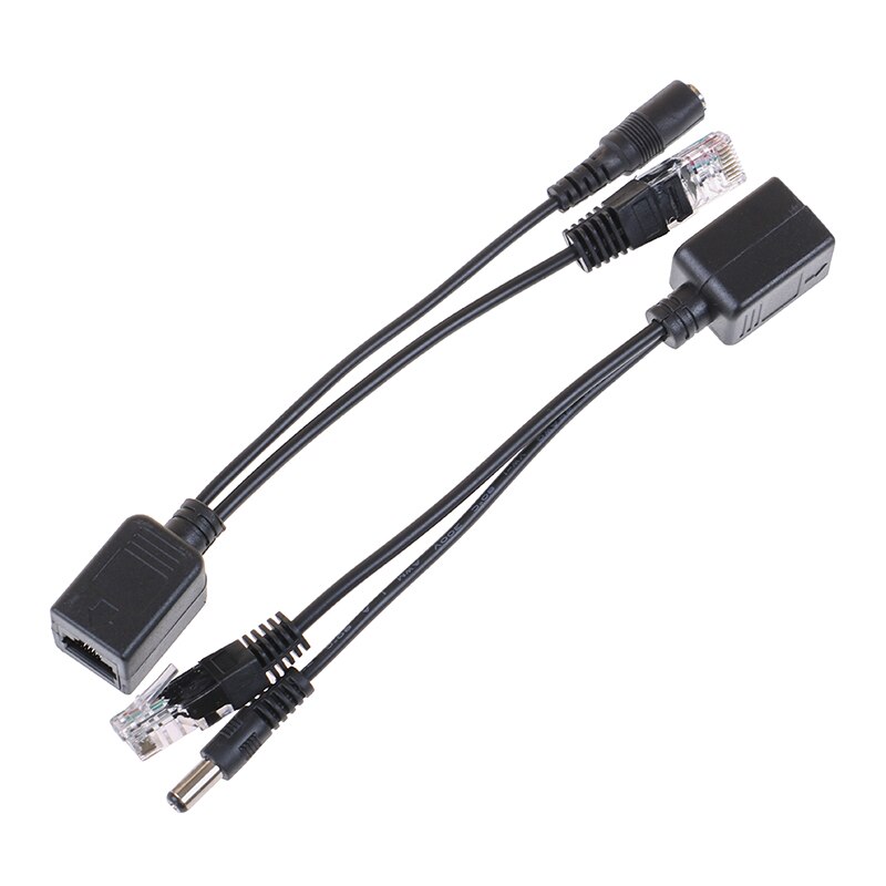 1set POE Cable Passive Power Over Ethernet Adapter Cable POE Splitter Injector