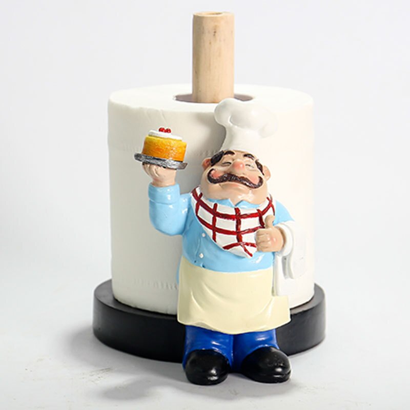 Harz Koch Doppel-Schicht Rolle Papier Handtuch Halfter Figuren Kreative Tiere Hause Kuchen Einkaufen Restaurant Holz Dekoration Ornamente: ChefA