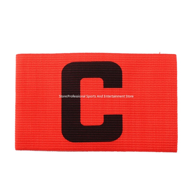 Promotional Football Soccer Flexible Sports Adjustable Player Bands Fluorescent Captain Armband Soccer Accesory: Red