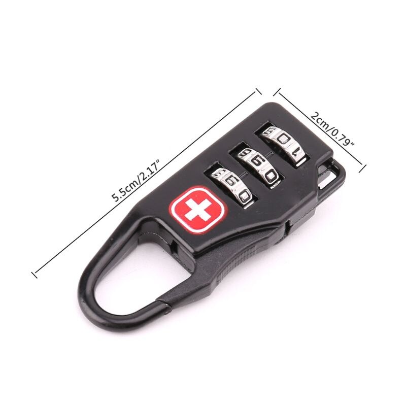 Croce svizzera Simbolo Combinazione Codice di Sicurezza mini Lucchetto per i Bagagli Sacchetto Della Chiusura Lampo Zaino Borsa Valigia Cassetto