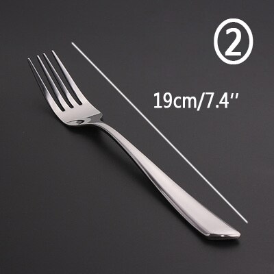 6pcs Stainless Steel Dinner Fork Table Forks Fruit Dessert Cutlery Salad Kitchen Dining Bar Restaurant Flatware Xmas Dinner set: 19cm 7.4in