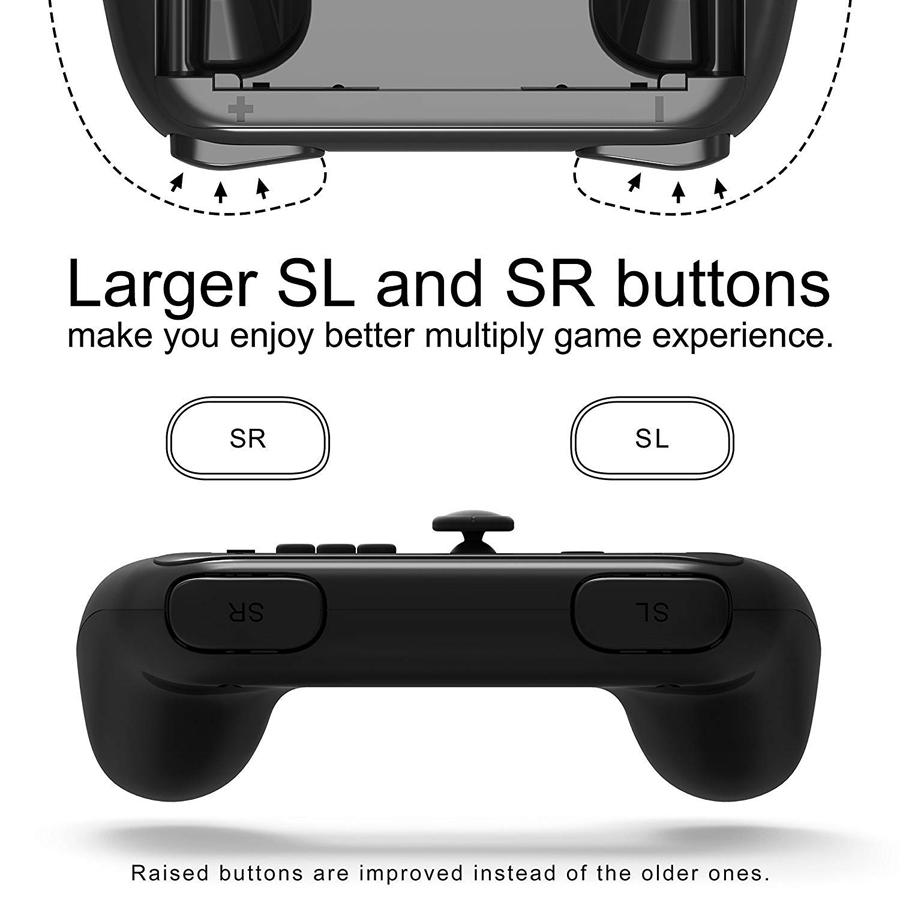 2 stk nintend switch håndtag greb komfort ergonomisk controller holder til nintendo switch nintendoswitch joycon tilbehør