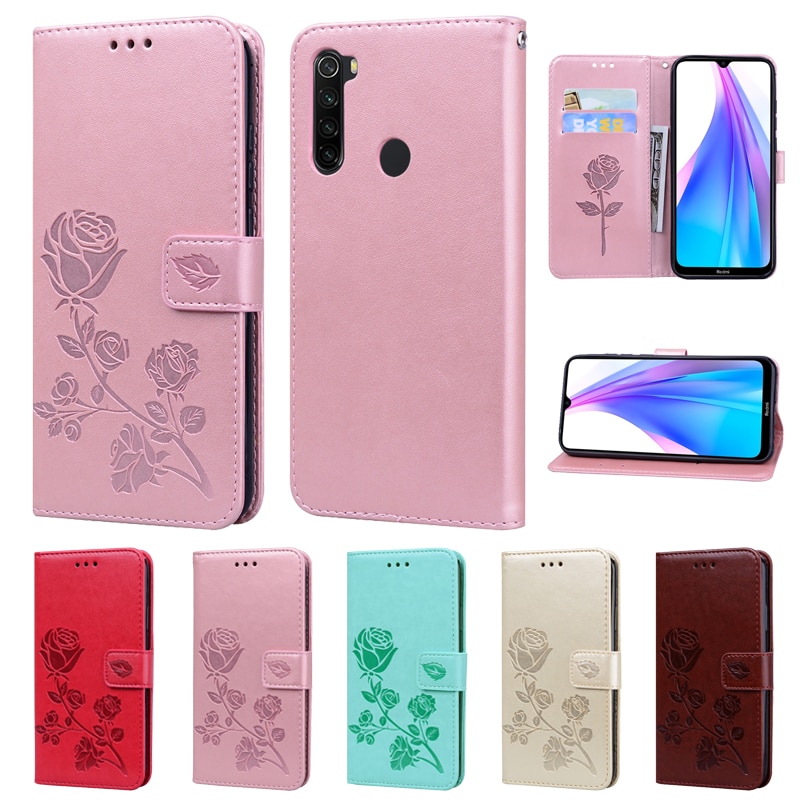Voor xiaomi redmi note 8t hoesje leren flip case op voor fundas xiaomi redmi note 8t 8 t cover 3d bloemen portemonnee telefoonhoesje etui