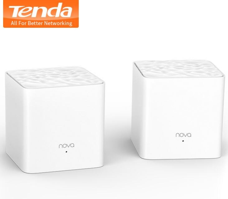 Tenda Nova MW3 Nova Mesh Draadloze Wifi Router AC1200 Dual-Band Voor Hele Huis Wifi Wireless Bridge Repeater: 2 Packs