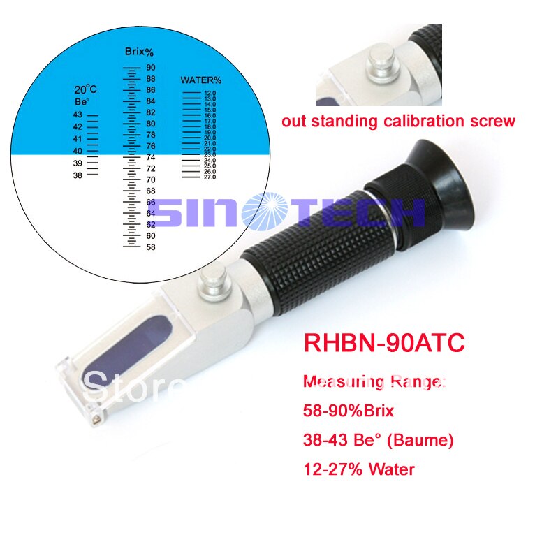Retail Hand gehouden Brix honing warter Refractometer (NTR) RHBN-92ATC
