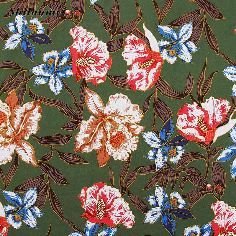 1.42m*2m retro spanien etniske blomster gardin bomuldsstof linned stof duge håndværk materialer malet tøj stof syning: Grøn