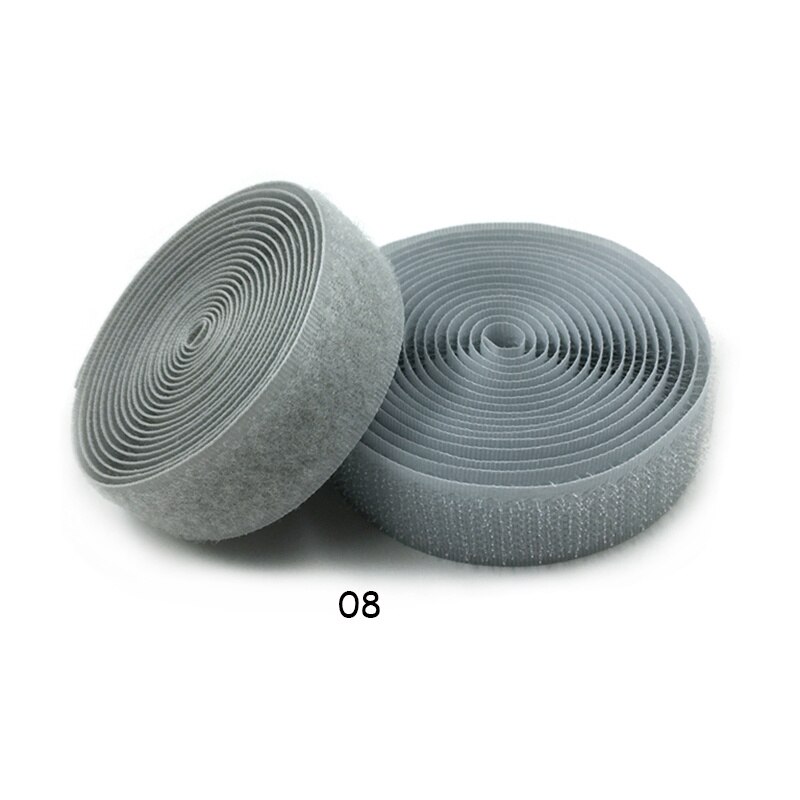 20mm 2 meter par farverige velcro-klæbende klistermærker med krog og løkke farvetape kabelbindere sytilbehør: 2 meter 08
