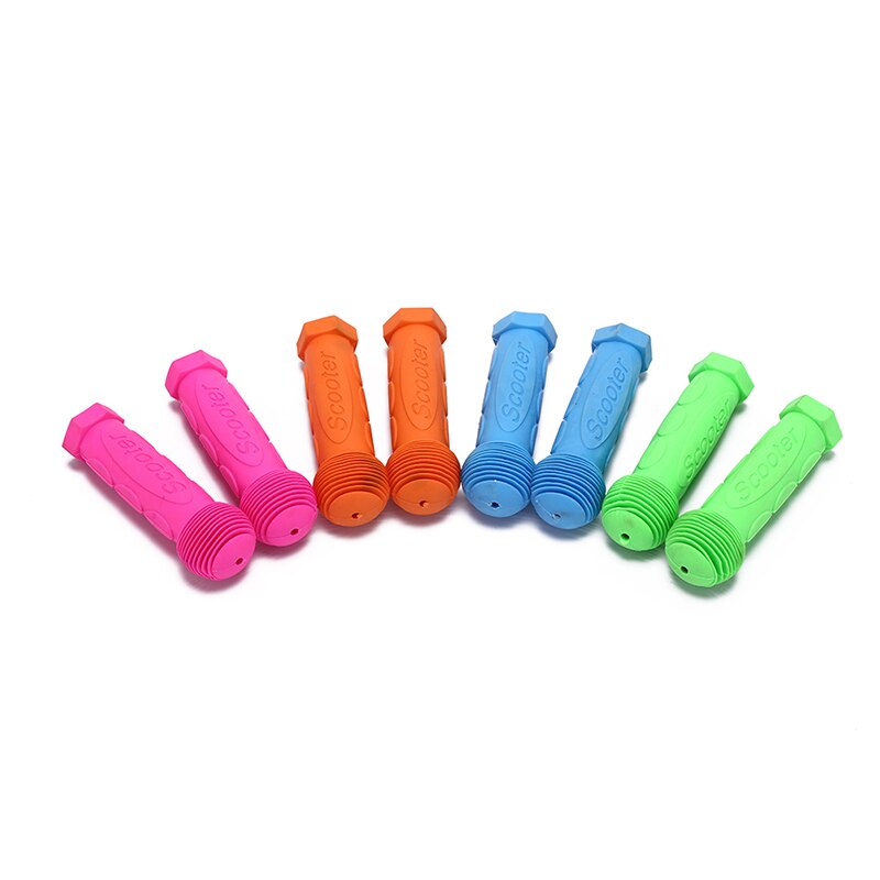 Kind kinderen kind kinderen fiets driewieler skateboard scooter rubberen grip handvat stuurgrepen antislip oranje roze blauw