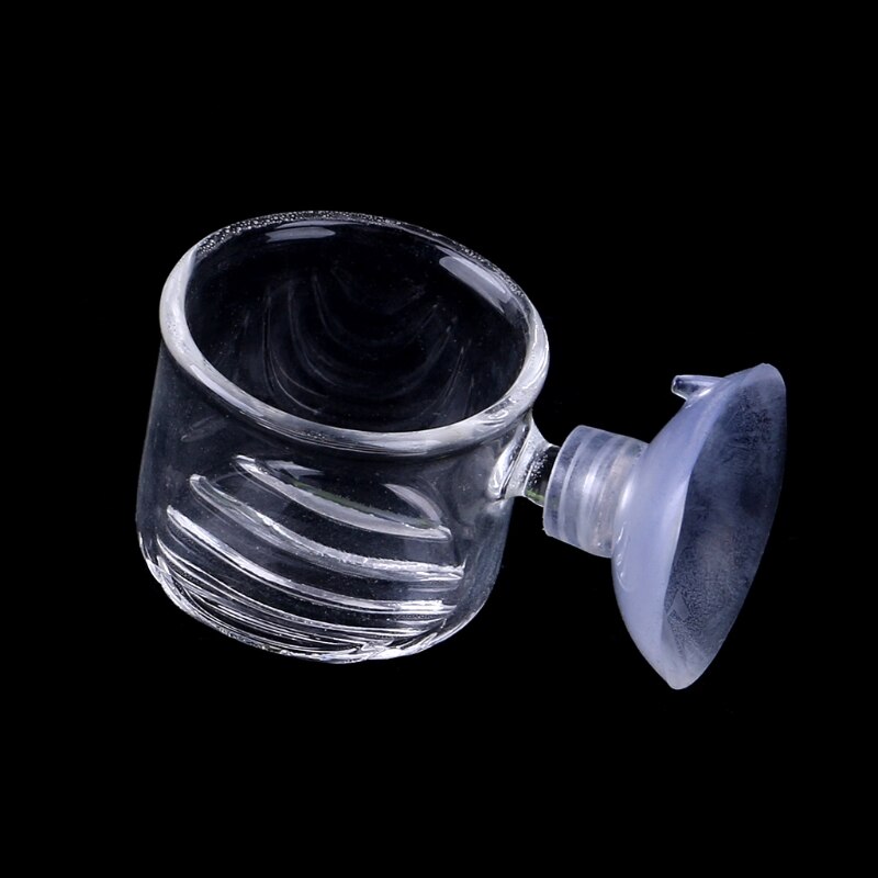 Acquario serbatoio di vetro bolla pianta di cristallo alimentatore per pesci bacino di vetro tazza nuovo: Default Title