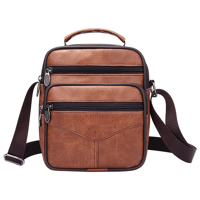 Men Messenger Bag Leather Vintage Crossbody Bag High Capacity Business Briefcase Handbag Man Casual Shoulder Bags Cross Body