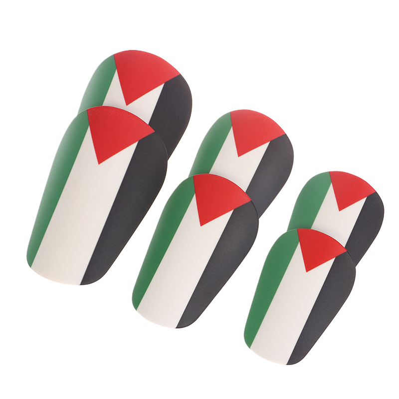 Mini protège-tibias de football pour enfants et adultes, protège-jambes de football, protège-jambes de football, résistant à l'usure, absorbant les chocs, sensation de Palestine, 1 paire