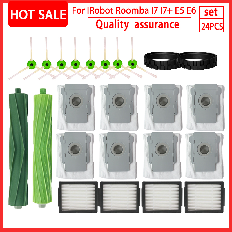 Do iRobot Roomba i7 i7 i6 i8 i3 Plus E5 E7 E&I Seria Hepa Filtr Szczotka boczna Szczotka główna Odkurzacz Akcesoria zamienne: Brązowy