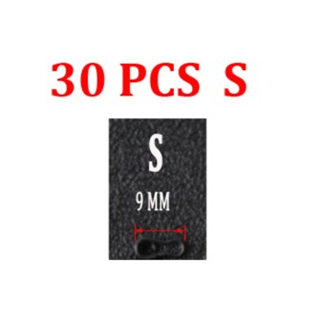 30Pcs/lot Carp Fishing Multi Clips Quick Change Connector Matte Black Easy Link Swivels Snap Terminal Tackle Rolling Swivels: S