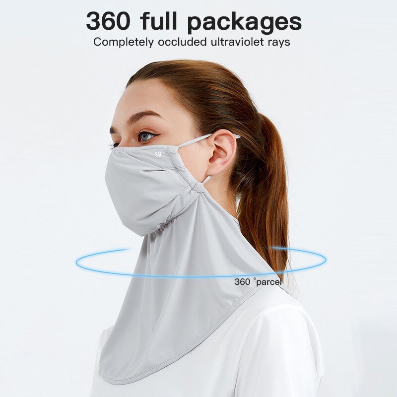 Máscara de montar protector solar de verano máscara de conducción al aire libre protección solar máscara protectora femenina fina transpirable Anti-ultravioleta cuello