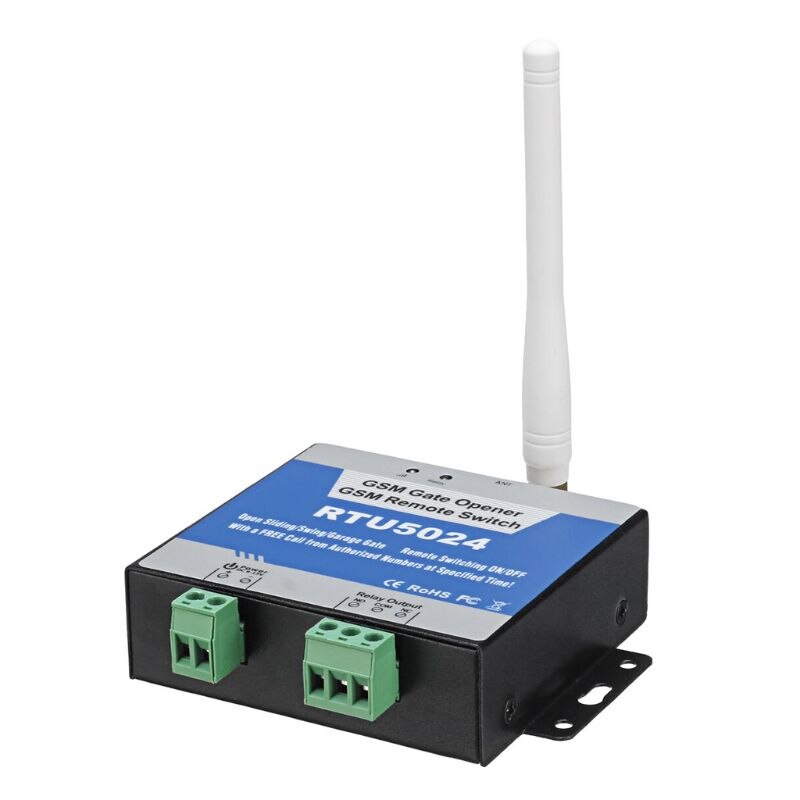 1Set RTU5024 2G GSM Relay SMS Call Remote Controller GSM Gate Opener Switch with Antenna for Parking Access Control