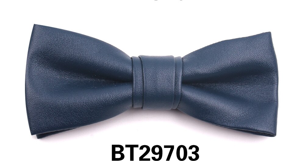 Pajarita clásica de cuero PU para hombre y mujer, corbatas informales para niños, pajaritas para boda, , corbata masculina: BT29703