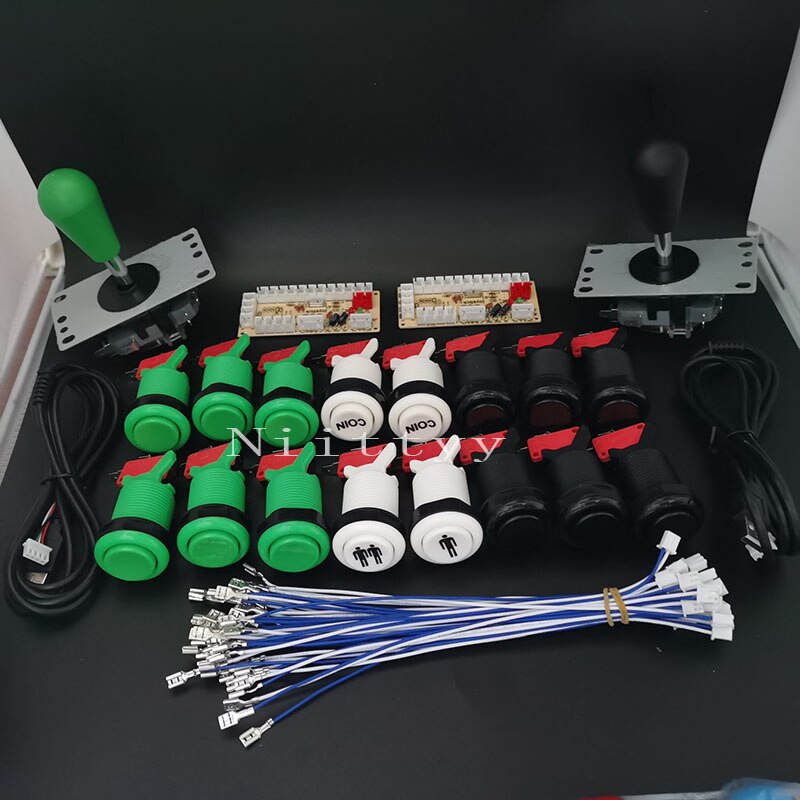 2 Player Arcade DIY Parts Kit 4/8 Way SANWA Joystick American Style Push Button Micro Switch Zero delay For PC Raspberry pi: 10