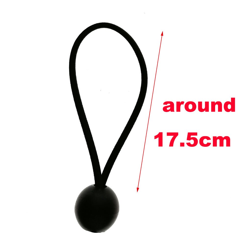 Bungee cord ball tarp canvas tarp flagpole tie cord ends shock elastic loop tie cord fixed boat pole tent accessories: 17.5cm 5