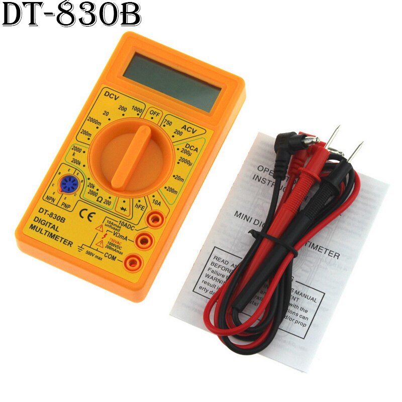 LCD Digital Multimeter M1 A830L Portable Multimeters Handheld Tester Intelligent Ammeter Voltmeter Ohmmeter With Test Lead: B
