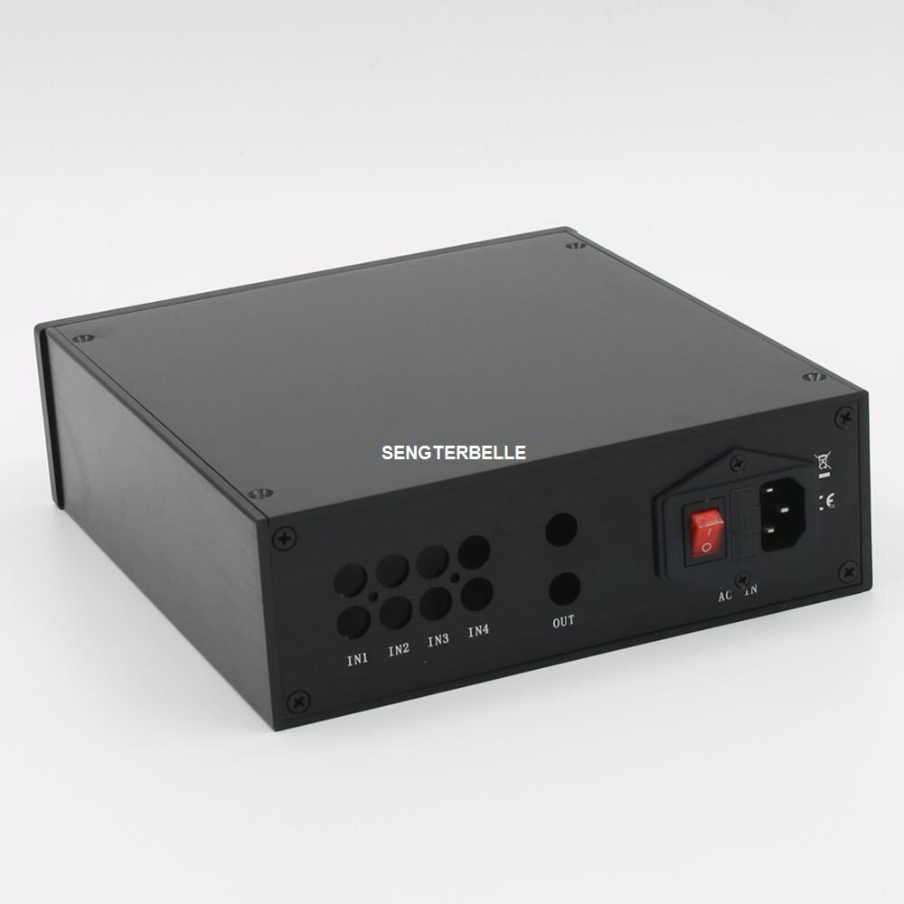 Full Aluminum Preamplifier Chassis 2207 Black Preamp Box VFD Display 220x72x230MM