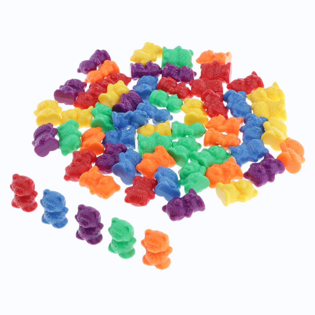 Arithmetikwürfel in bärenform, bärenmarker, farbenfrohes arithmetik-lehrmaterial