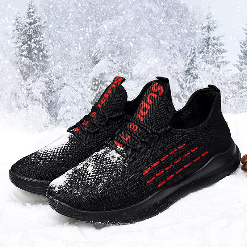 Unisex Paar Schuhe Atmungsaktive Mesh Turnschuhe Für Männer Frauen Winter Laufschuhe Mit Fell Warme Turnschuhe Männer Sport Trainer