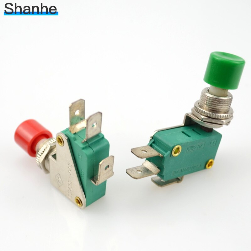 DS-438 Momentary Red /Green Push button Actuator Micro Limit Switch 12mm push button switch