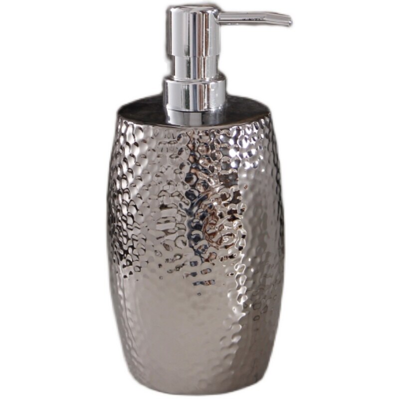 Silver Portable Liquid Soap Dispensers Retro Ceramic Bathroom Accessories Shower Gel Shampoo Bottles: K