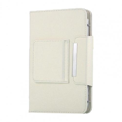 Portable Tablet Keyboard Ultra-thin Bluetooth-compatible Tablet PC Keypad Wireless Keypad Case Holder Home Office PC Keyboard: White