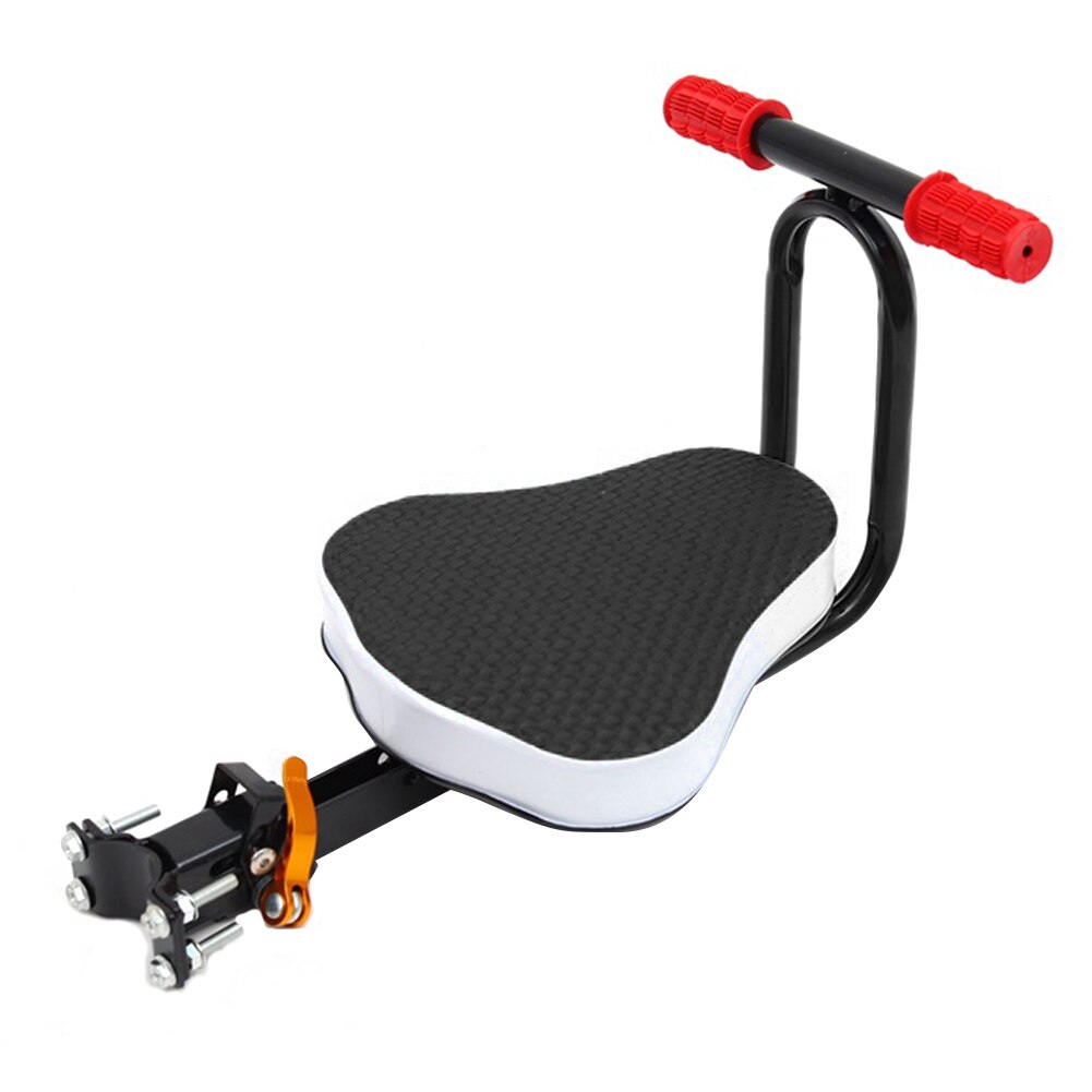 Child Bike Seat Foldable Ultralight Front Mount Baby Kids Bicycle Carrier With Handrail For Mountain Bikes Hybrid Bikes Fitness: Black