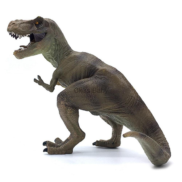 Newest Big Size Wild Life Dinosaur Toy Set Plastic Play Toys Dinosaur Model Action Figures Kids Boy Home Decoration: Dark Khaki