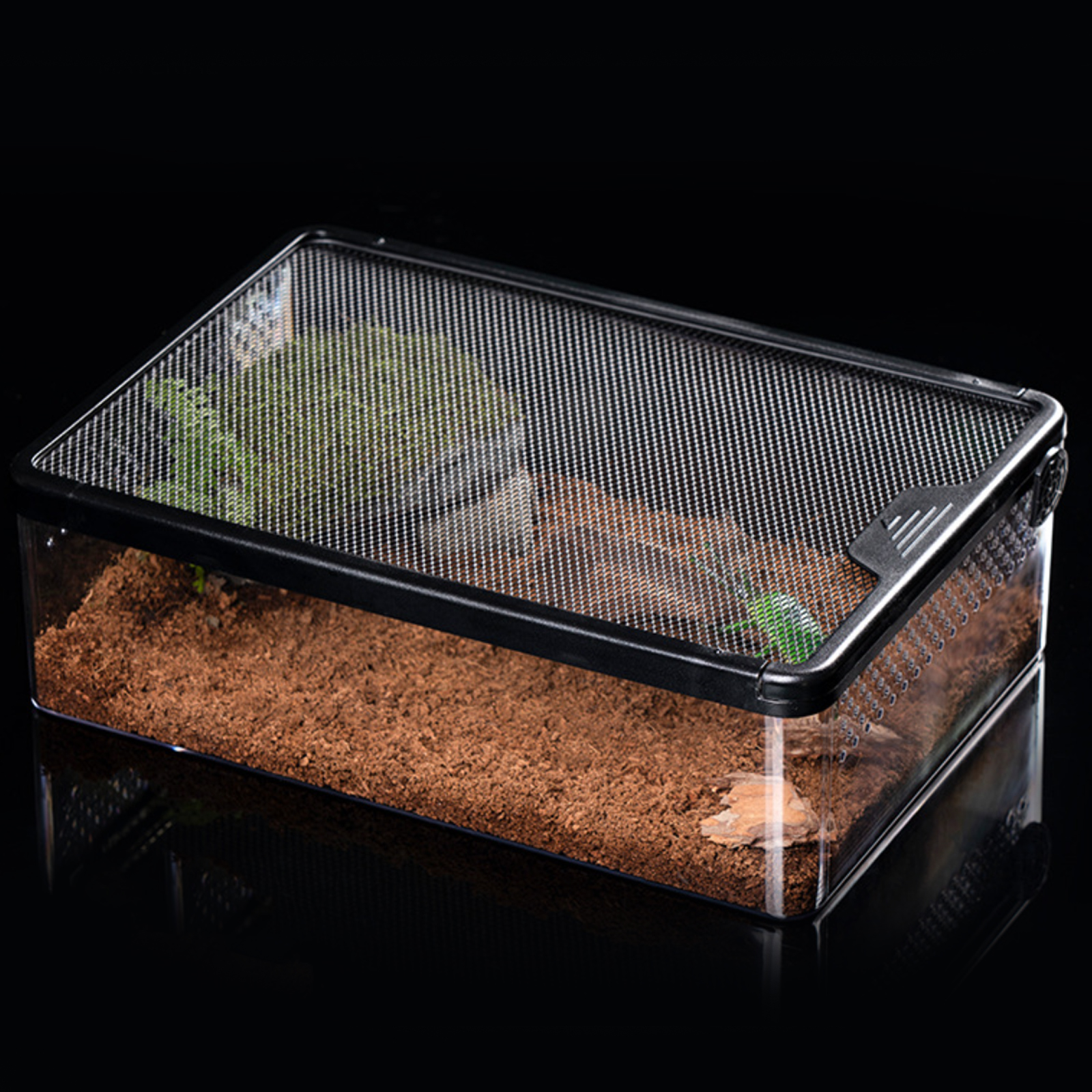 1Pc Reptile Box Breeding Box Horned Frog Turtle Hamster Corn Snake Cage Tank Anti-Escape Reptile Pet Box Pet
