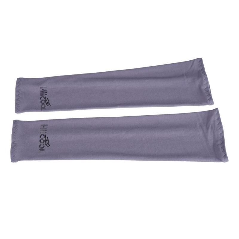 1 paire bras de refroidissement manches couverture UV Protection solaire Golf vélo Sports de plein air équitation cyclisme Sport athlétique Protection peaux 370mm: Grey