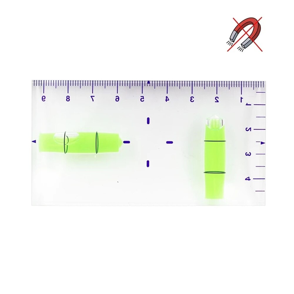 High Transparent magnetic Level Bubble Mini Spirit level with Three strong magnetic magnets: Red