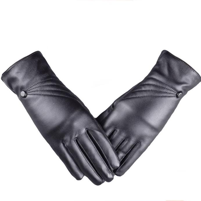Top Selling Product In Luxe Vrouwen Meisje Lederen Winter Super Warme Handschoenen Kasjmier Ondersteuning En