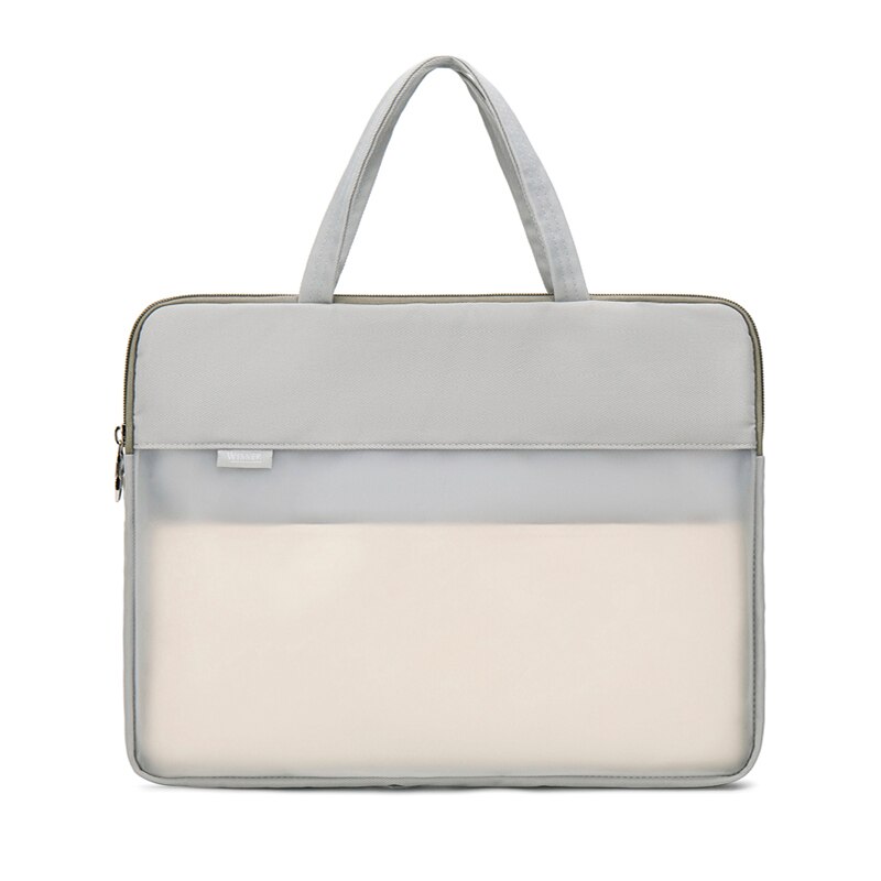 Laptop Tas 13.3 14 Inch Waterdichte Notebook Tas Document Zak Voor Mannen Vrouwen Handtas Aktetas Tas: Gray