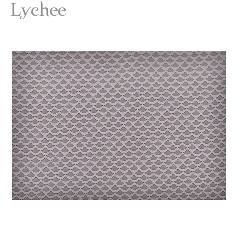Lychee 15 x 21cm a5 schelp zeemeermin reliëf imitatieleer stof synthetisch leer diy materiaal voor handtas kledingstukken: 3