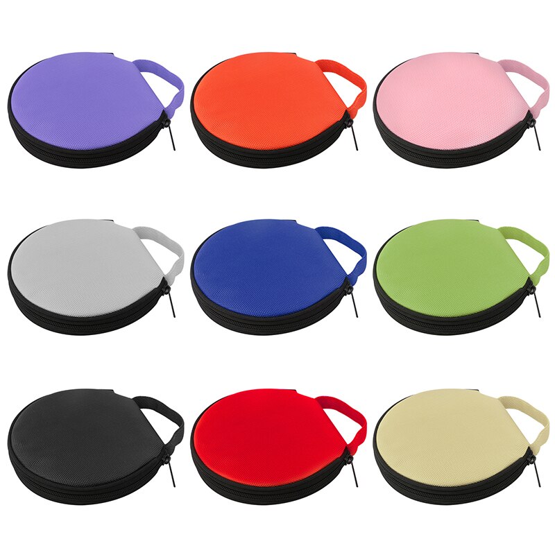 Portable CD DVD Case 20 Capacity Storage Bag Round Holder With Zipper