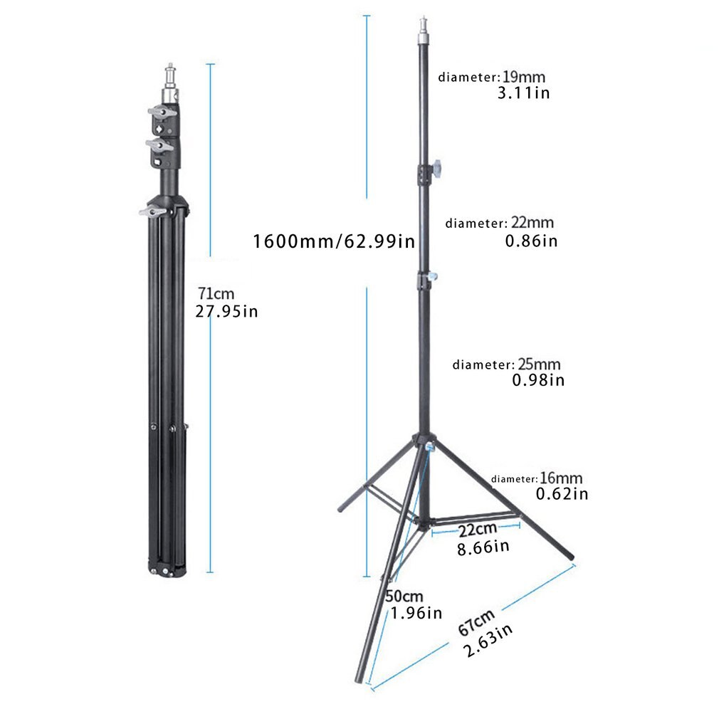 160/200cm Non-contact Infrared Thermometer Stand Telescopic Tripod Thermometer Tripod Bracket Shopping Mall School Household