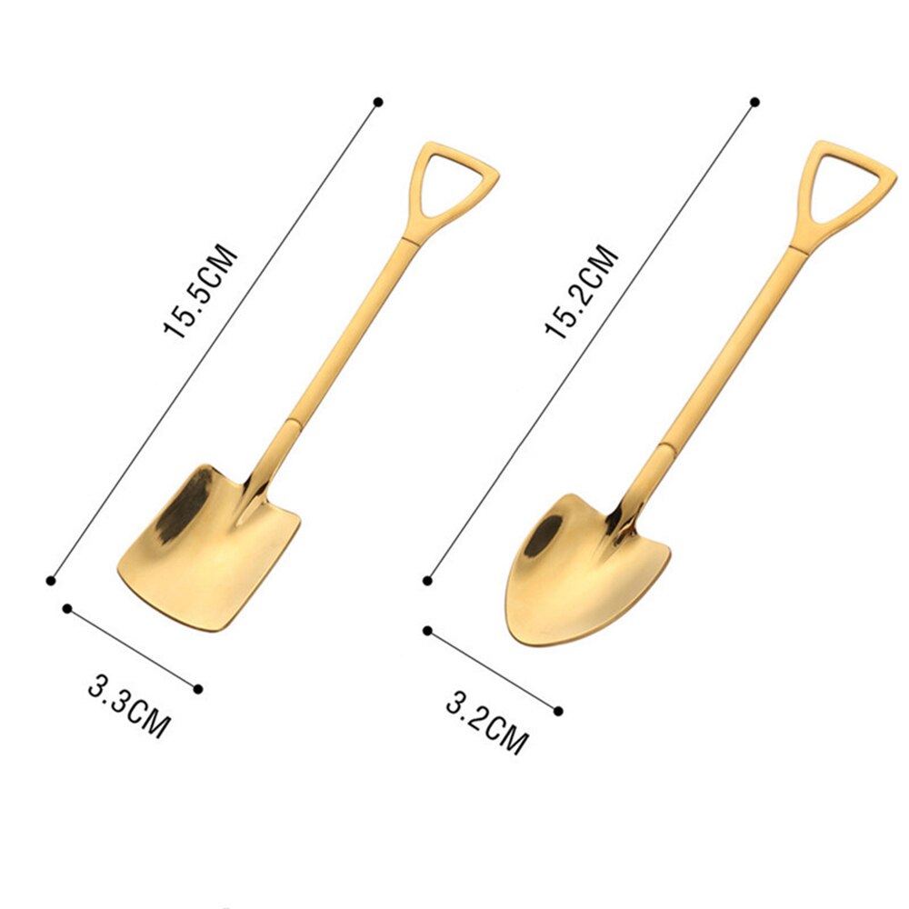 Coffee Spoon Ice Cream Spoon Tableware Stainless Steel Decoration Kitchen Bar Supplies Retro Shovel Tea Spoon