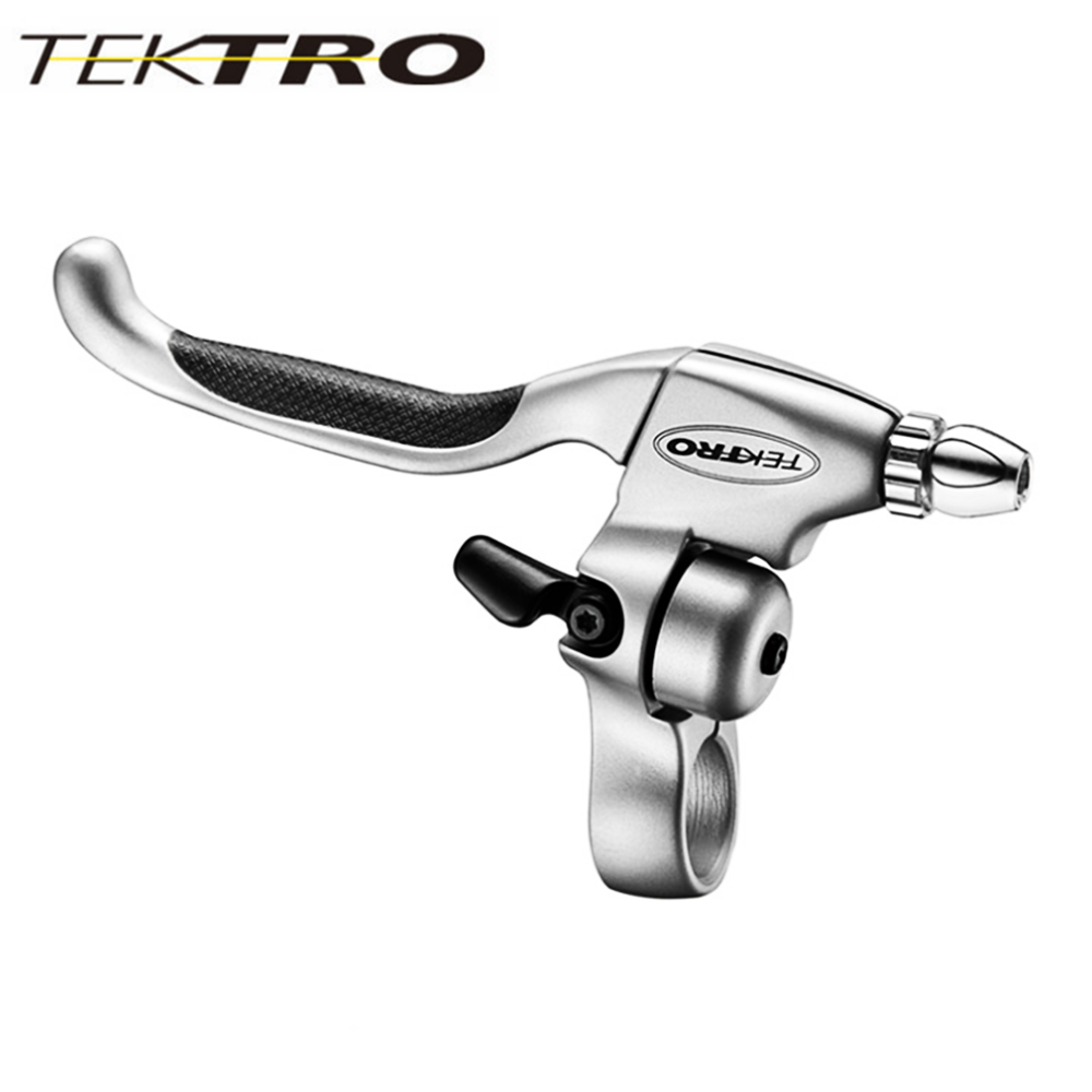 TEKTRO – ensemble de leviers de frein de vélo de route et vtt, argenté et noir, 2 doigts gauche et droit, avec sonnette, convient aux pièces de poignée de 22.2mm, CL530