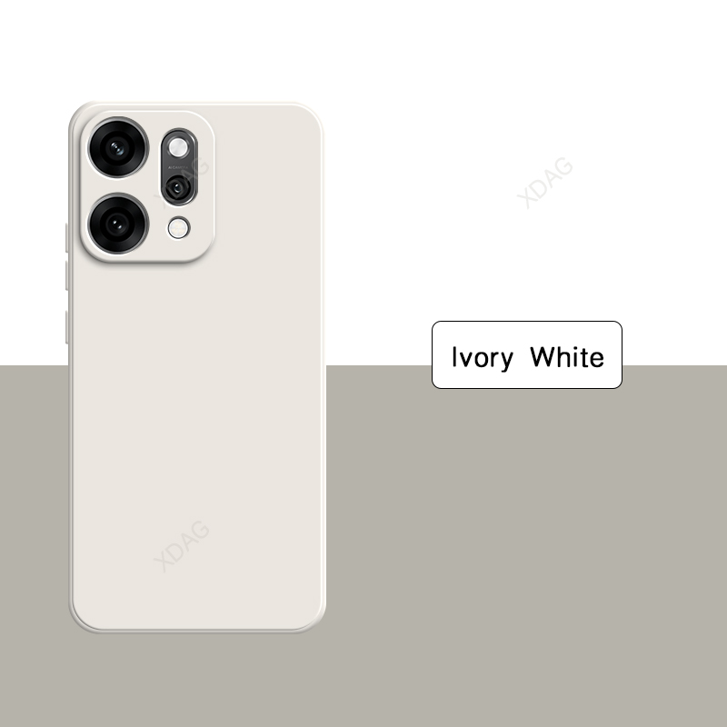 Funda de teléfono Original para OPPO Reno14 Reno 14 Pro 14Pro 5G Funda de con borde recto de silicona líquida suave y Simple: Naranja / Oppo Reno 14