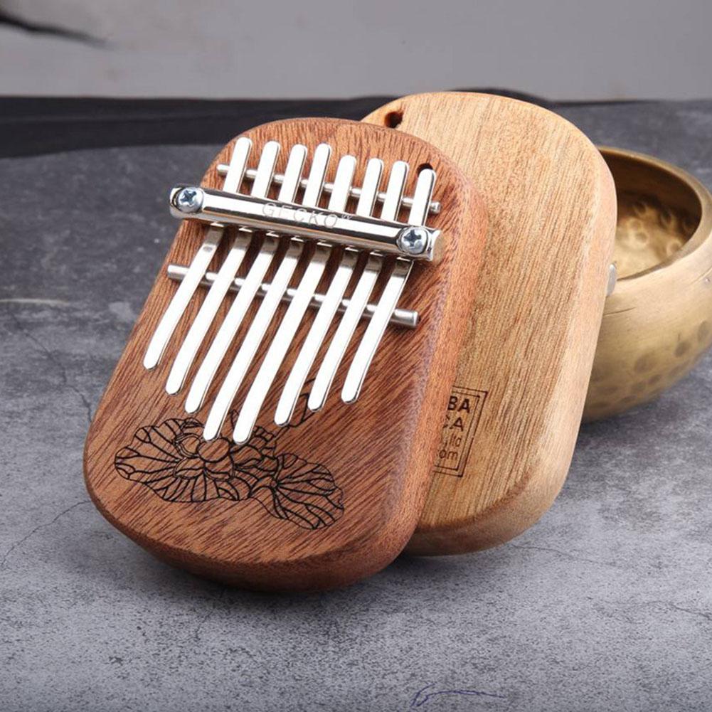 8 touches Mini Kalimba camphre africain bois pouce Piano doigt Percussion Midi clavier Mbira Sanza Instrument de musique