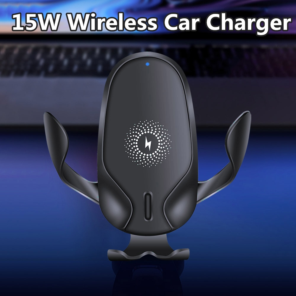 FDGAO Car Wireless Charger Phone Holder Gravity Bracket Mount Holder for iPhone 11 XS XR X 8 Samsung S10 S9 S8 15W Fast Charging