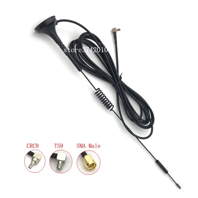 700-2700 Mhz 12dBi 2G 3G 4G Lte Magnetische Antenne TS9 CRC9 Sma Male Connector Gsm externe Router Antenne RG174 3M 5M