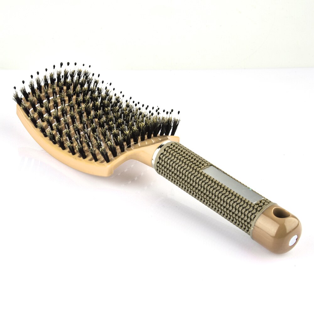 Haarborstel Vrouwen Nat Kam Haar Borstel Professionele Haar Borstel Massage Kam Borstel Voor Haar Kapper Kappers Gereedschap: Goud