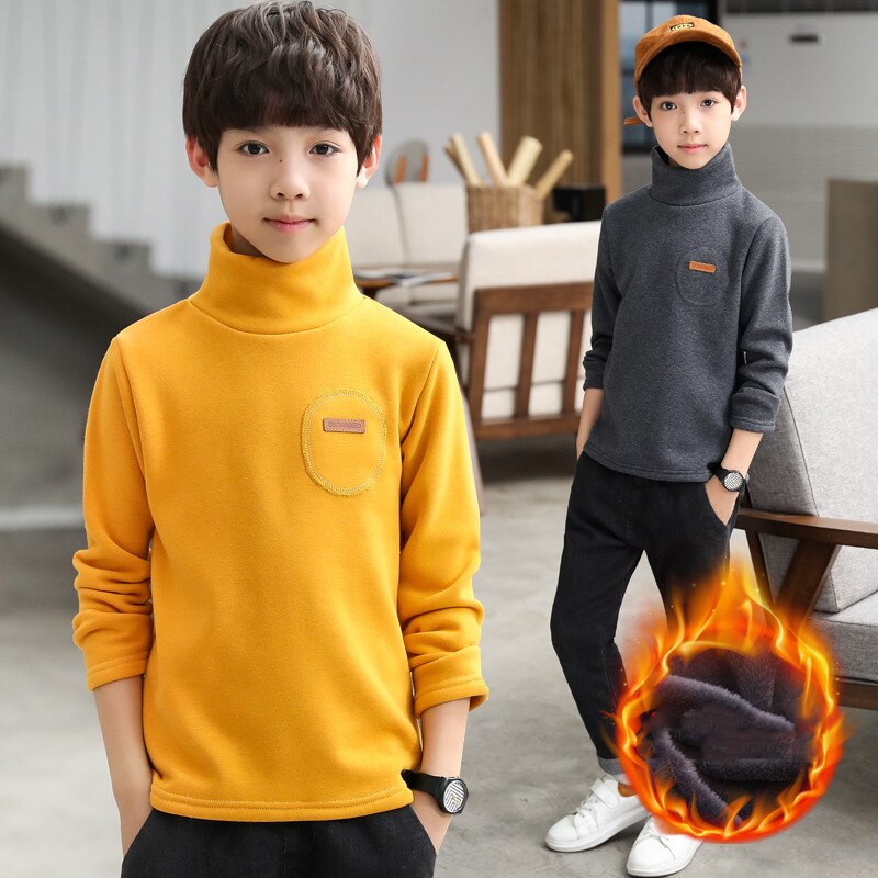 Sudaderas con capucha para niños, forro polar de algodón, Retro, cálido, de terciopelo grueso, Tops para otoño e invierno, ropa para adolescentes,